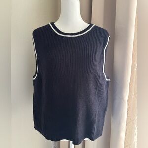 H&M Navy Blue Knit Vest, size XL